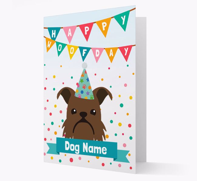 Personalized Card 'Happy Woofday {dogsName}' with {breedCommonName} Icon